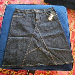 (NWT) Be-Girl Dark Blue Wash Denim A Line Skirt Size 3XL